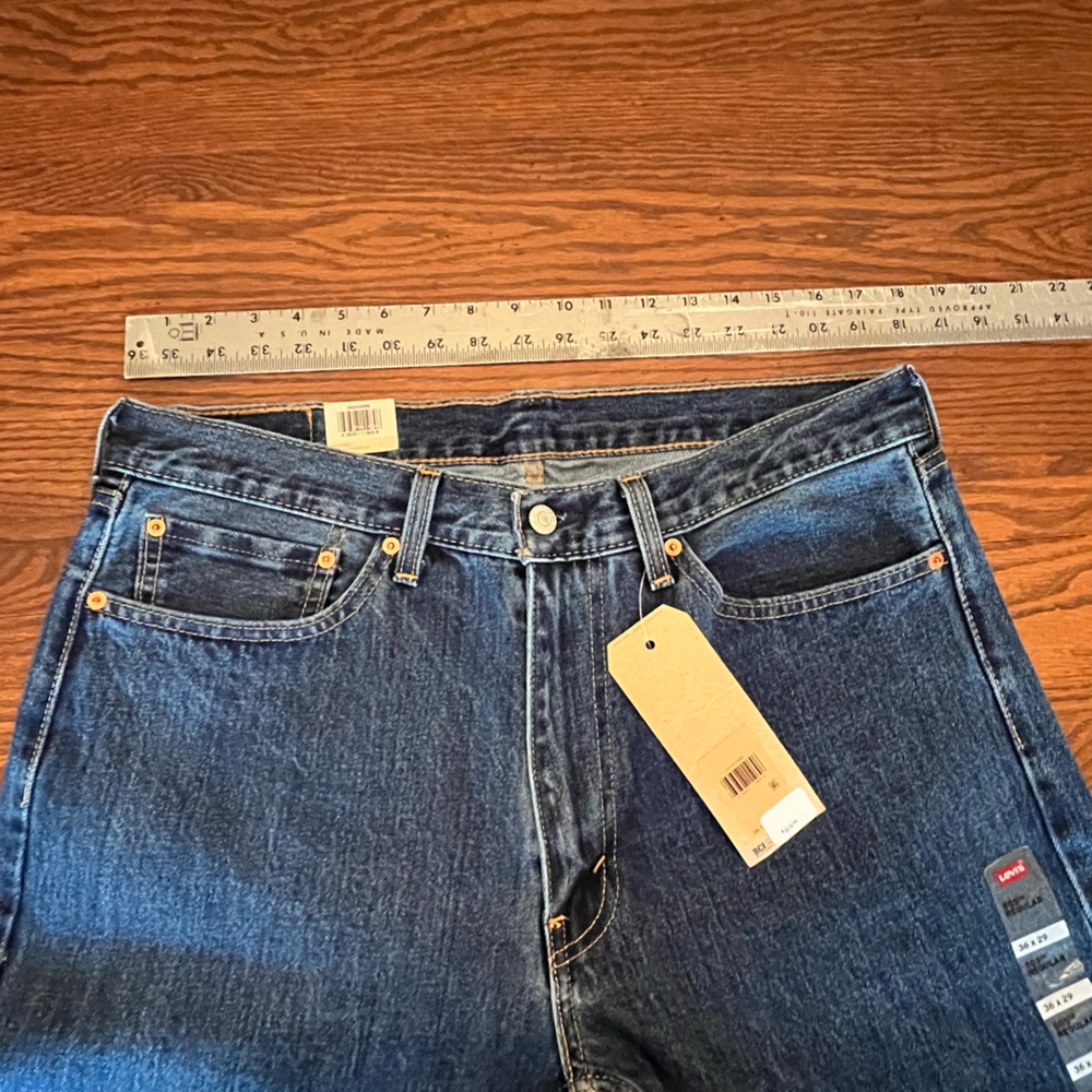 NWT Levi’s Mens 505 Regular Fit Medium Stonewash Non-Stretch Denim Jeans 36 x 29 - Picture 8 of 16